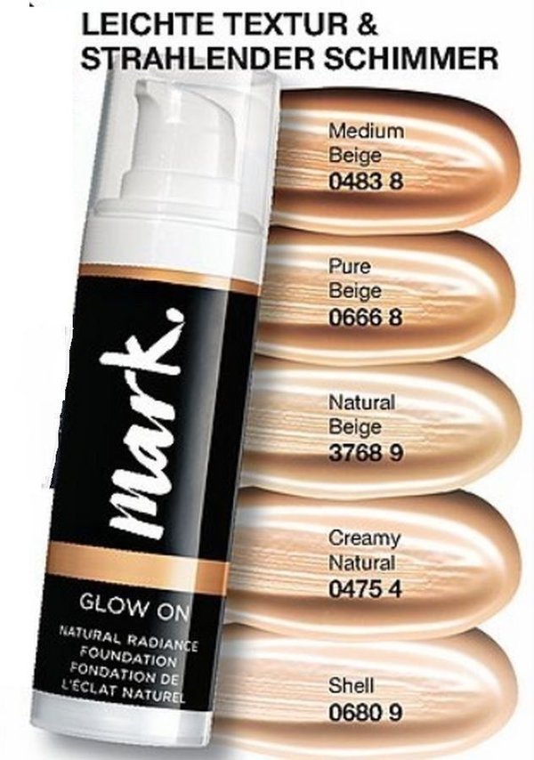 Mark Glow Foundation für einen strahlenden Teint LSF 30 ml "Creamy natural"