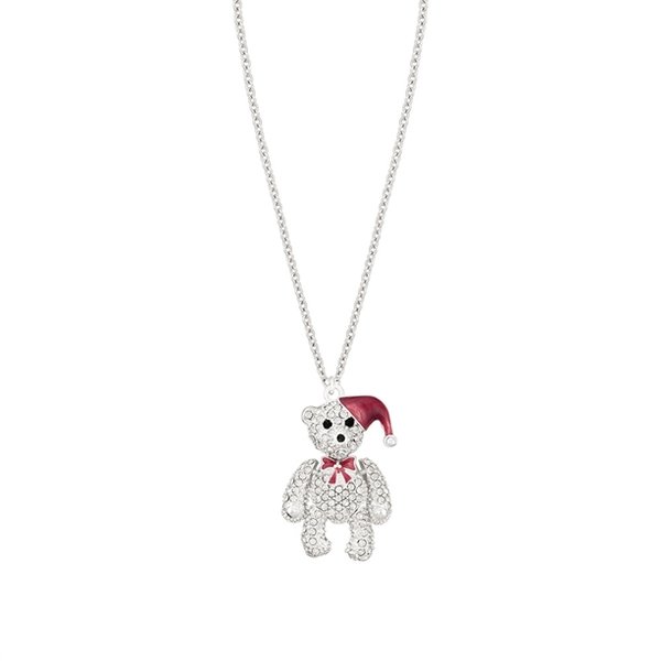 Schmuck -Halskette mit Weihnachtsbär NOEL "Versilbert"