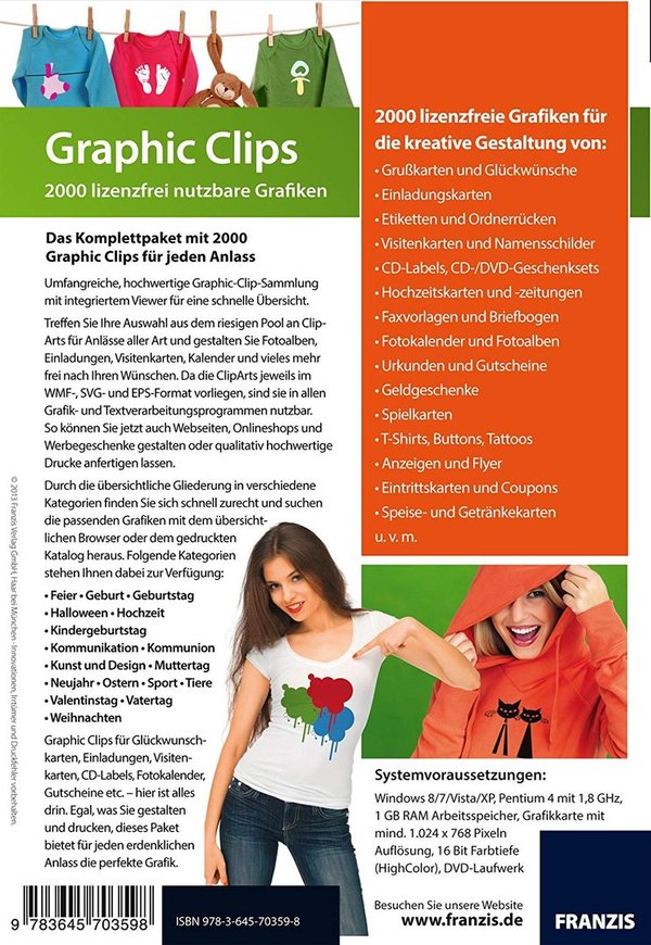 Graphic Clips, CD-ROM 2000 lizenzfrei nutzbare Grafiken
