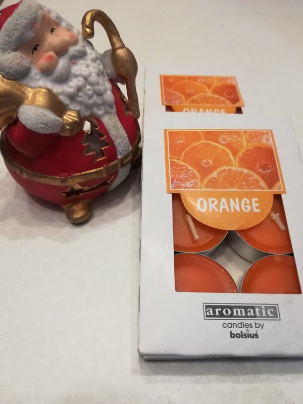 Orange 6 er Packung Teelicht