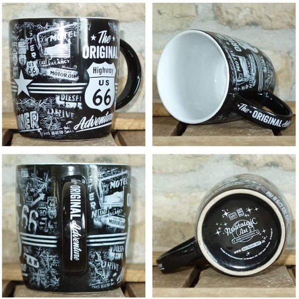 Nostalgic-Art, Kaffeebecher Kaffeepott Teetasse Keramik - US Highway 66